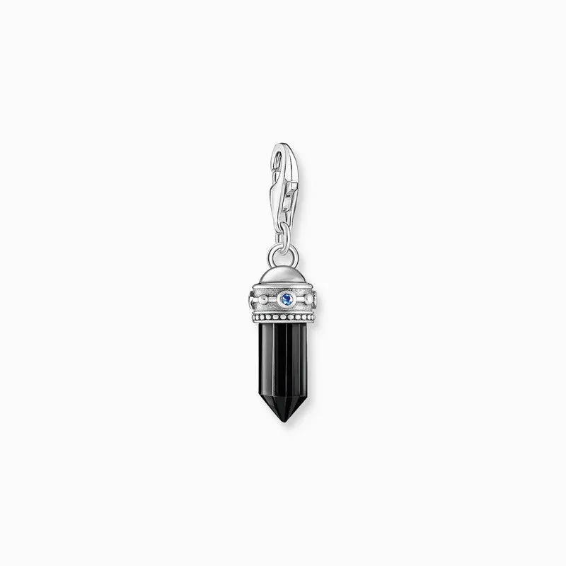 Thomas Sabo Charm Pendant - Hexagon with Silver Charmista Onyx