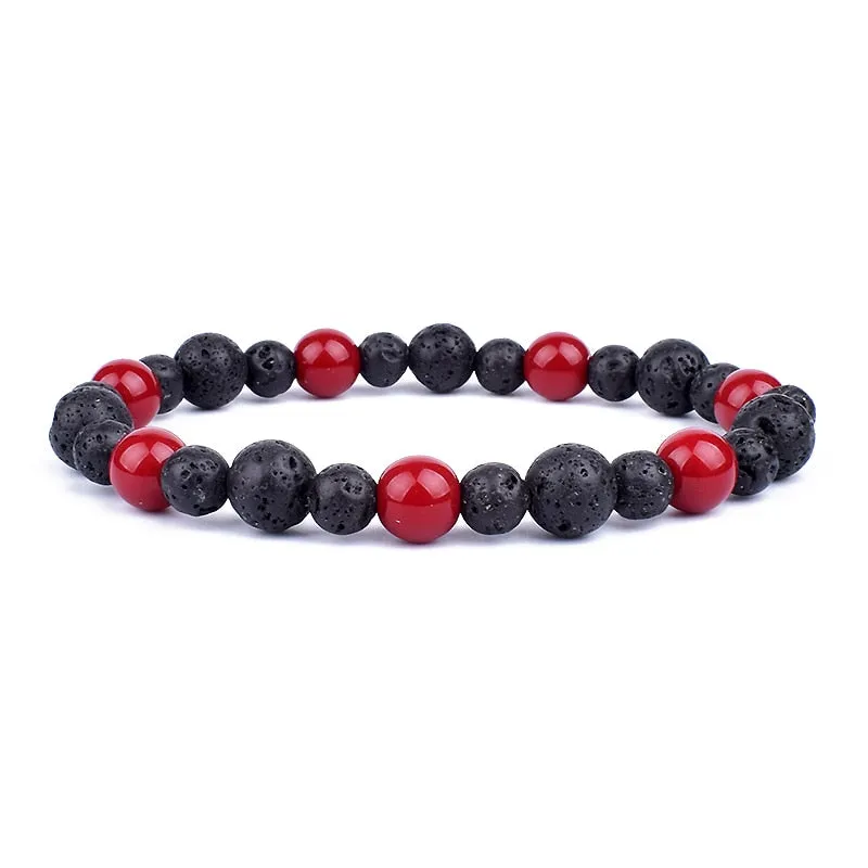 Tiger Eye & Hematite Bracelets Natural Obsidian Beads
