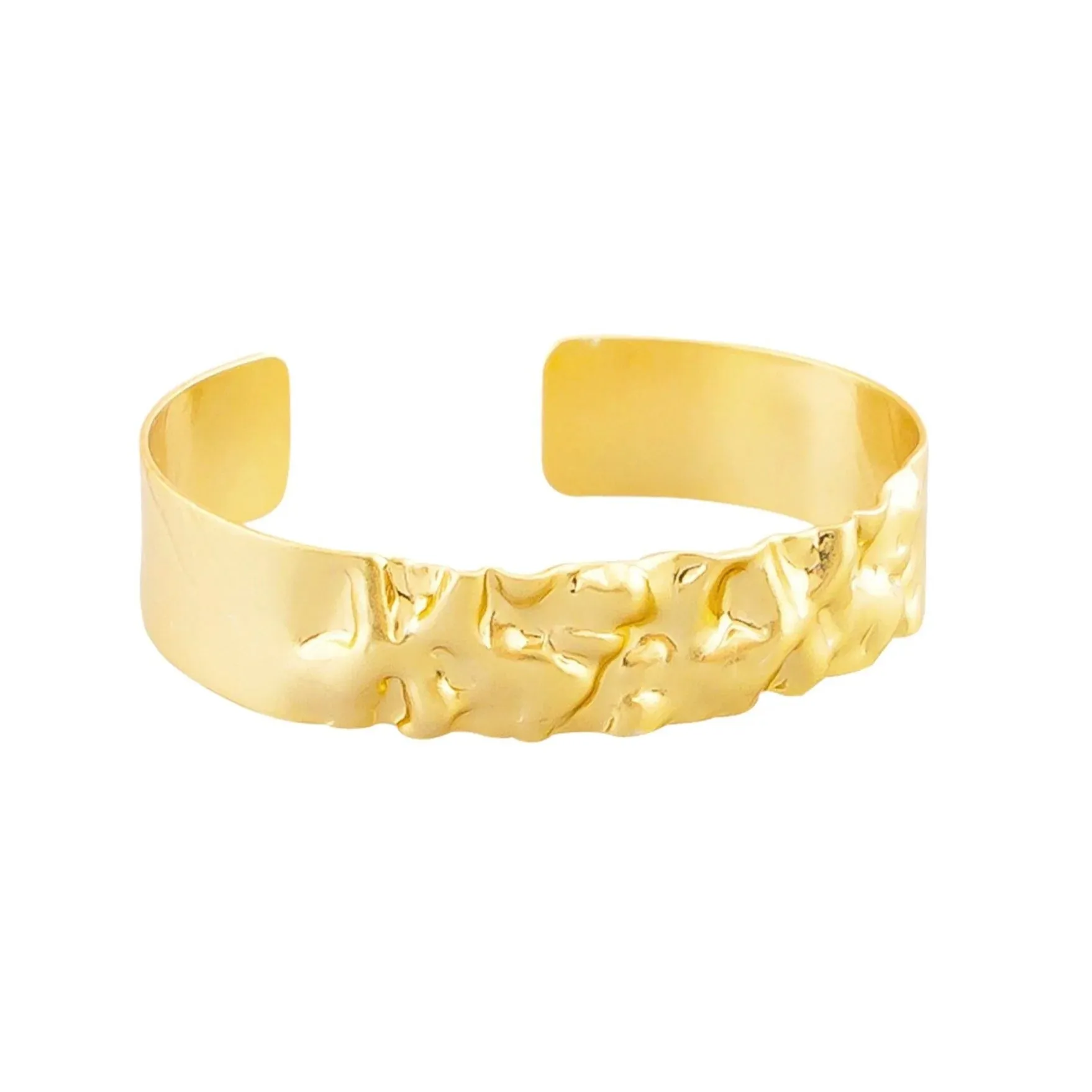 TIGER TREE: Gold Crinkled - Cuff