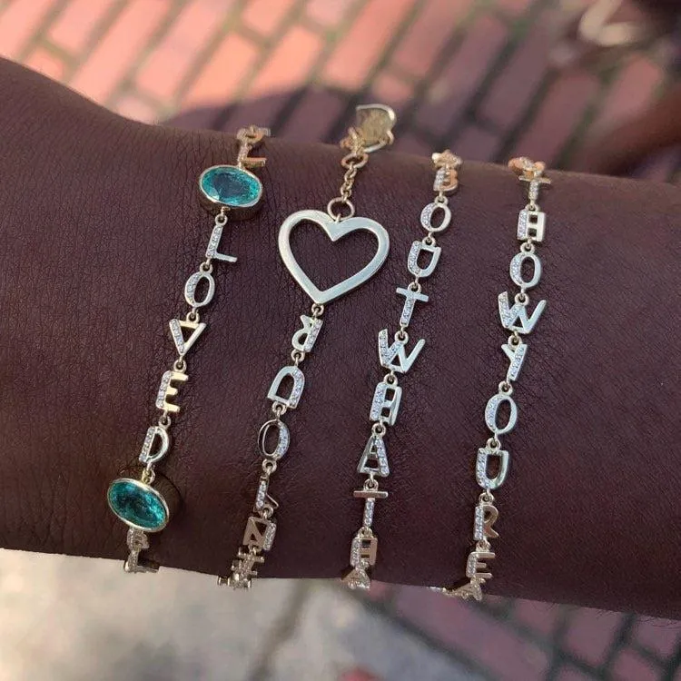 Tiny Letters Bracelet