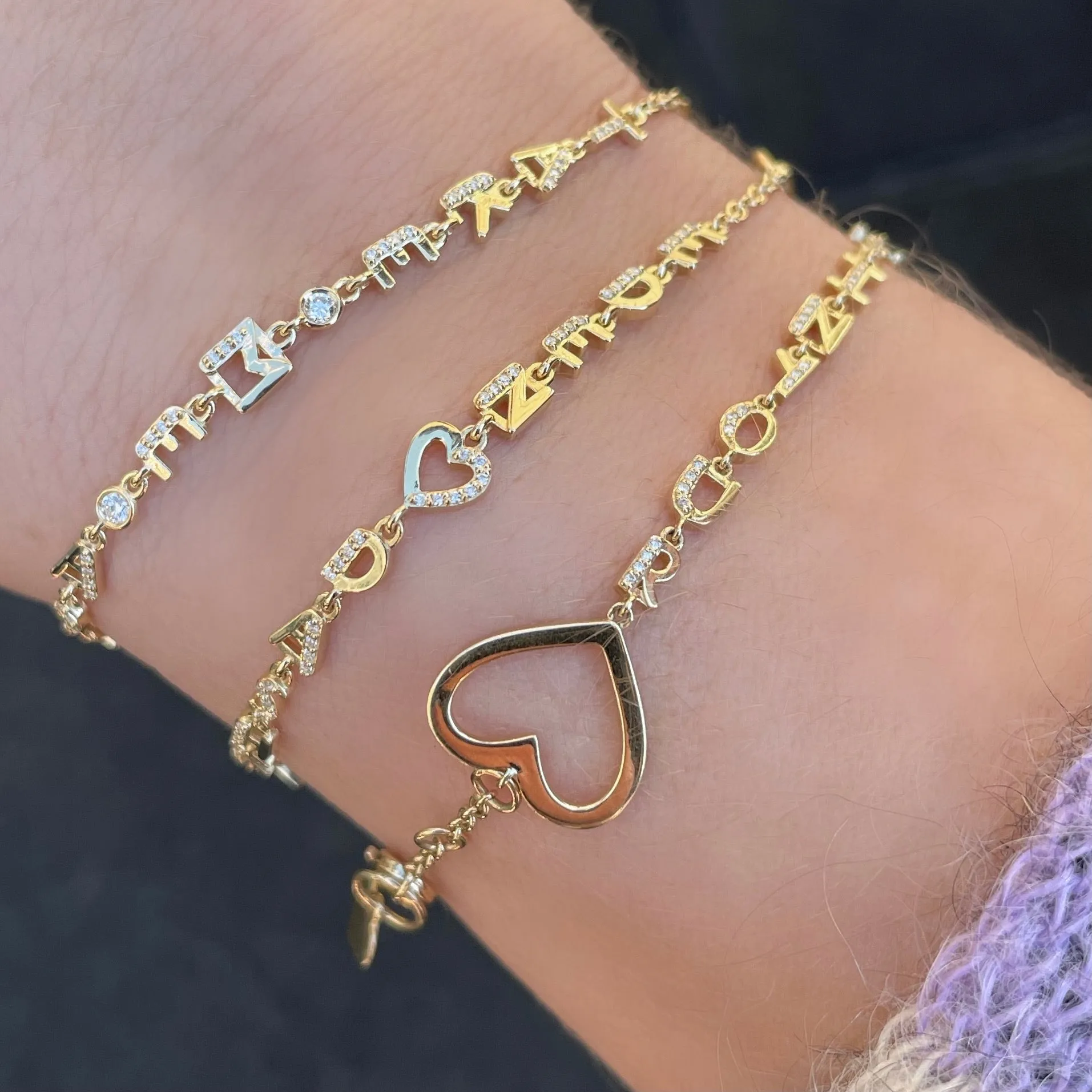 Tiny Letters Bracelet