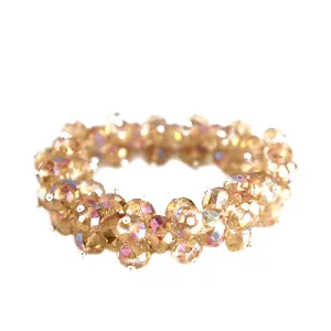 TOPAZ AB GLASS CRYSTAL STRETCH BRACELET  #HNB92135_TOPAZ (TC9)