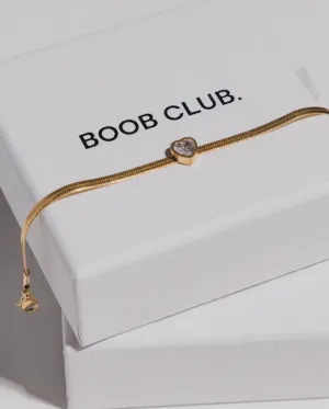 Tori Gold Heart Bracelet Clear