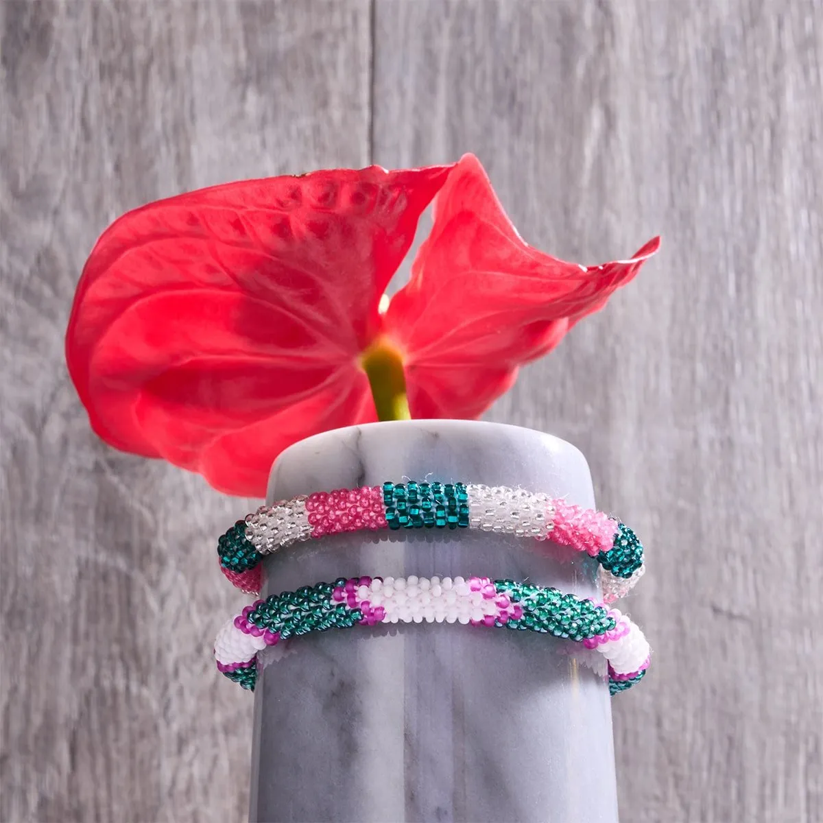 Tradescantia | Himalayan Glass Bead Bracelet