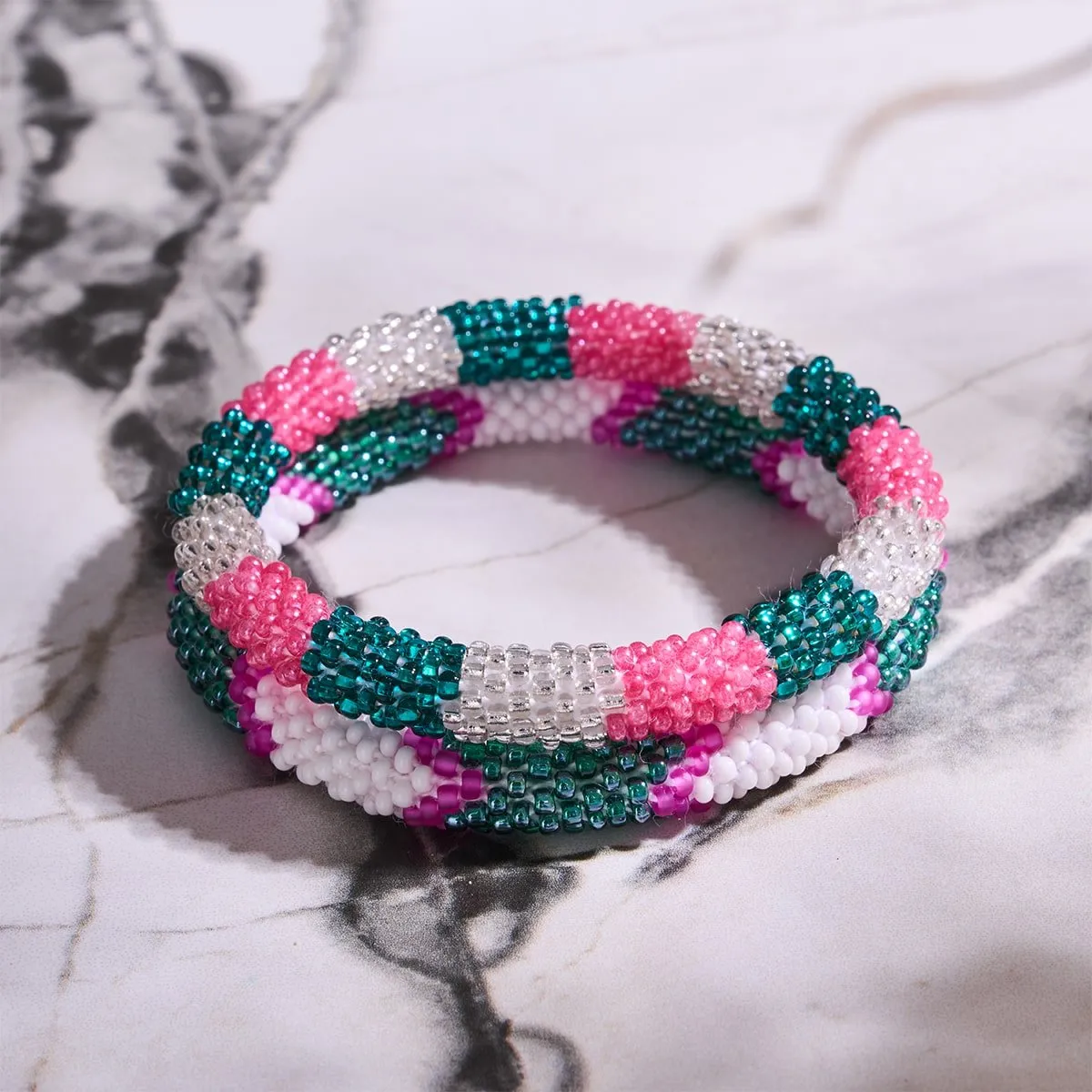 Tradescantia | Himalayan Glass Bead Bracelet