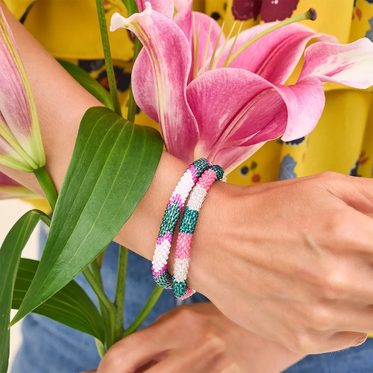 Tradescantia | Himalayan Glass Bead Bracelet