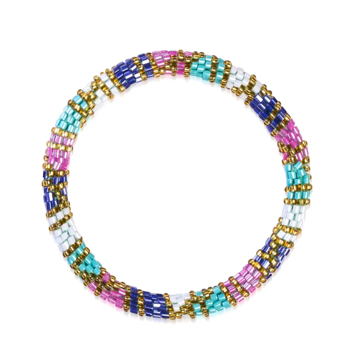 Treasure in Tahiti | Himalayan Glass Bead Bracelet