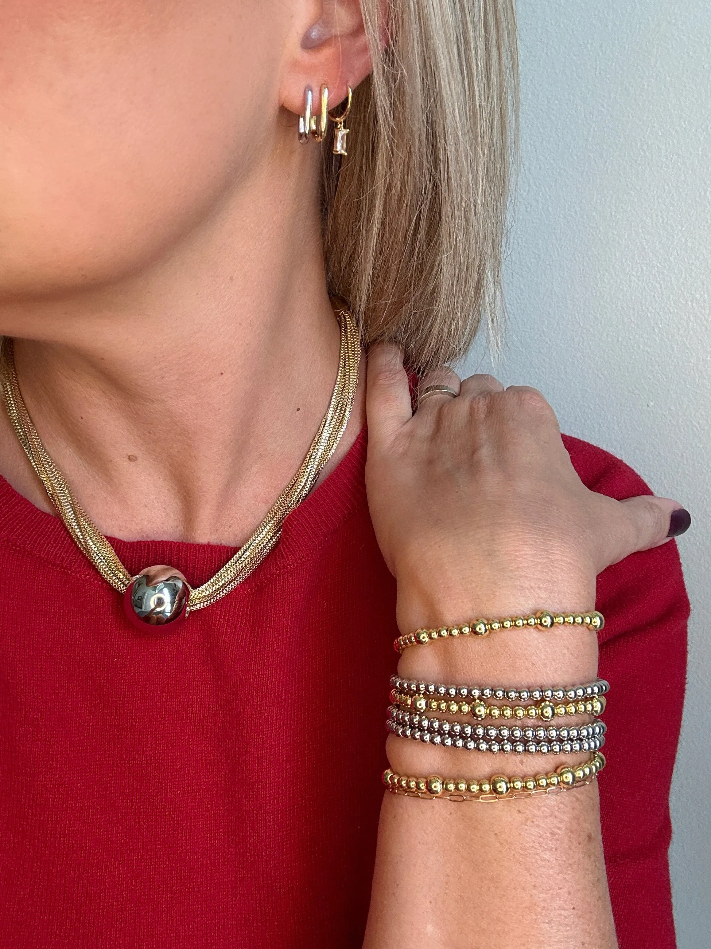 Triple Silver Stack Bracelets