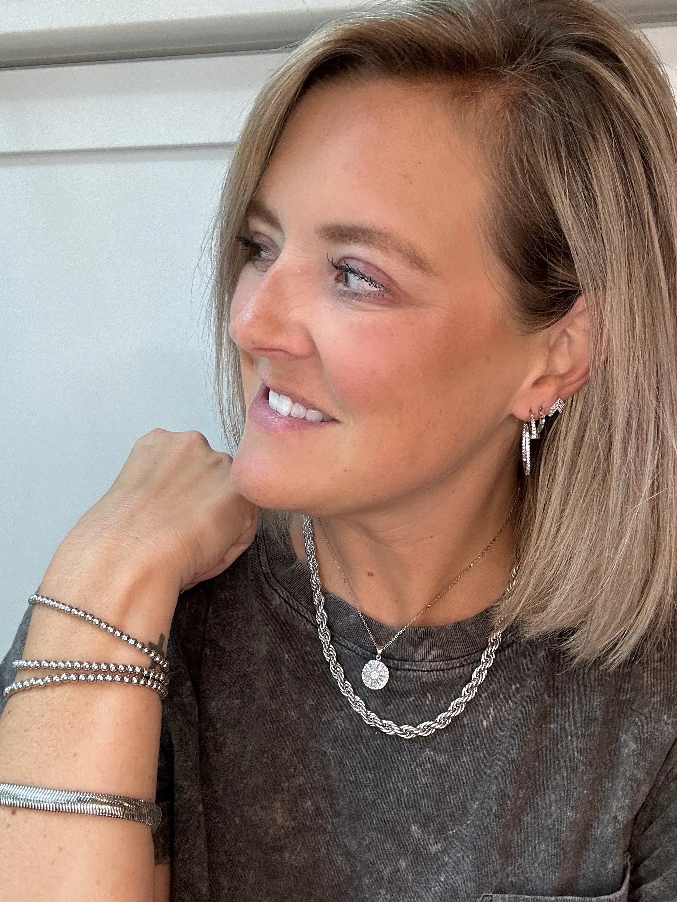 Triple Silver Stack Bracelets
