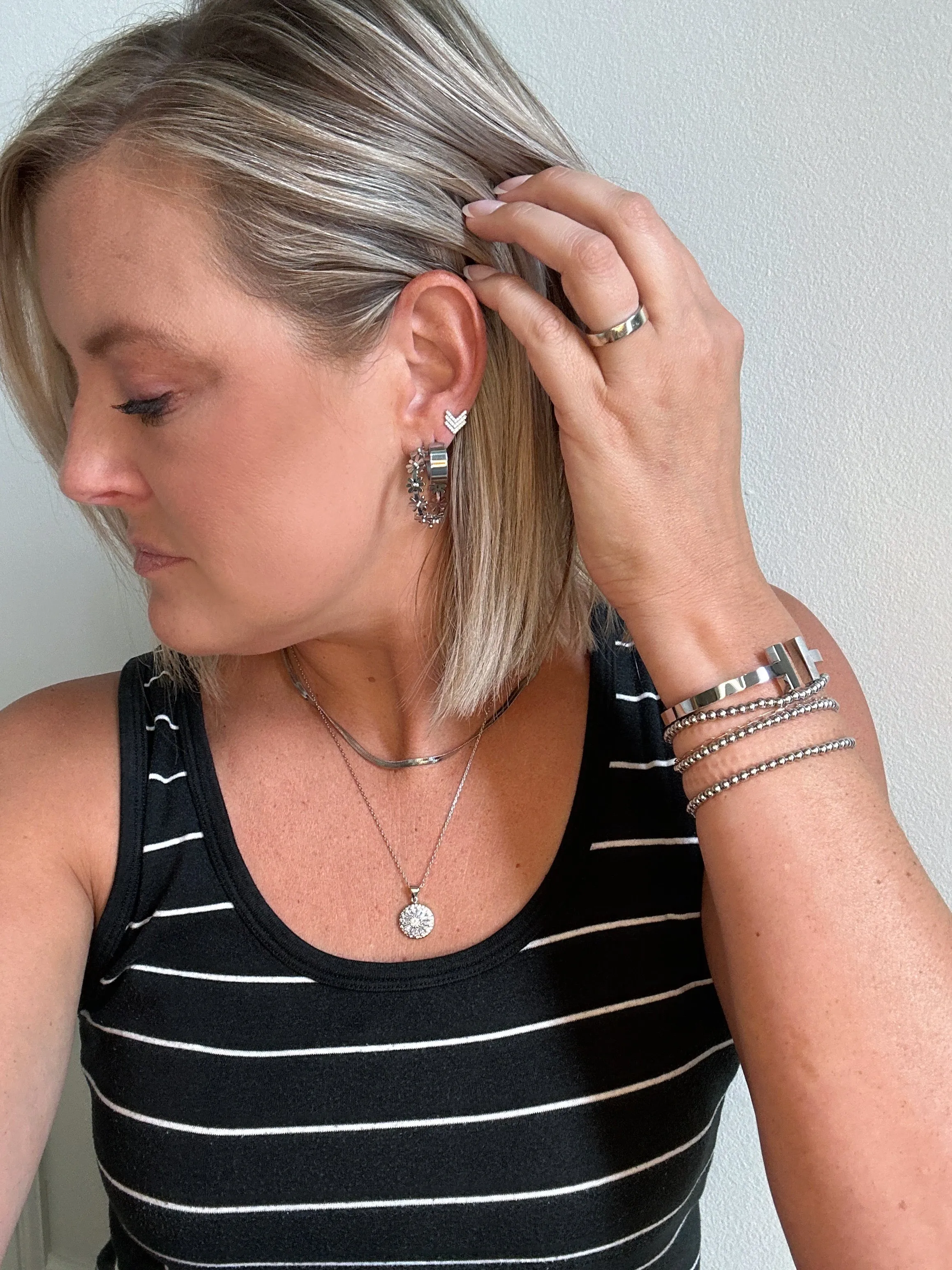 Triple Silver Stack Bracelets