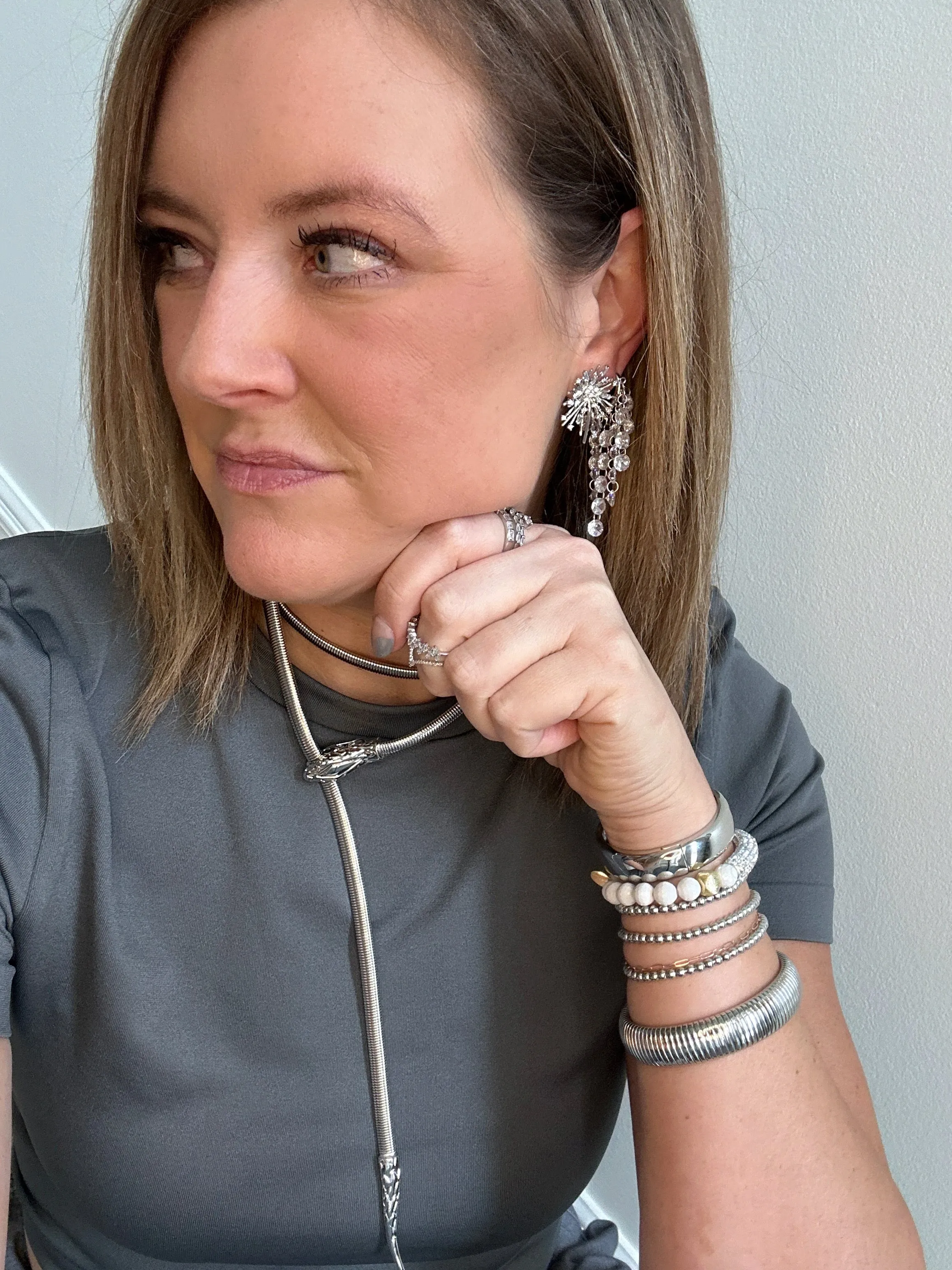 Triple Silver Stack Bracelets