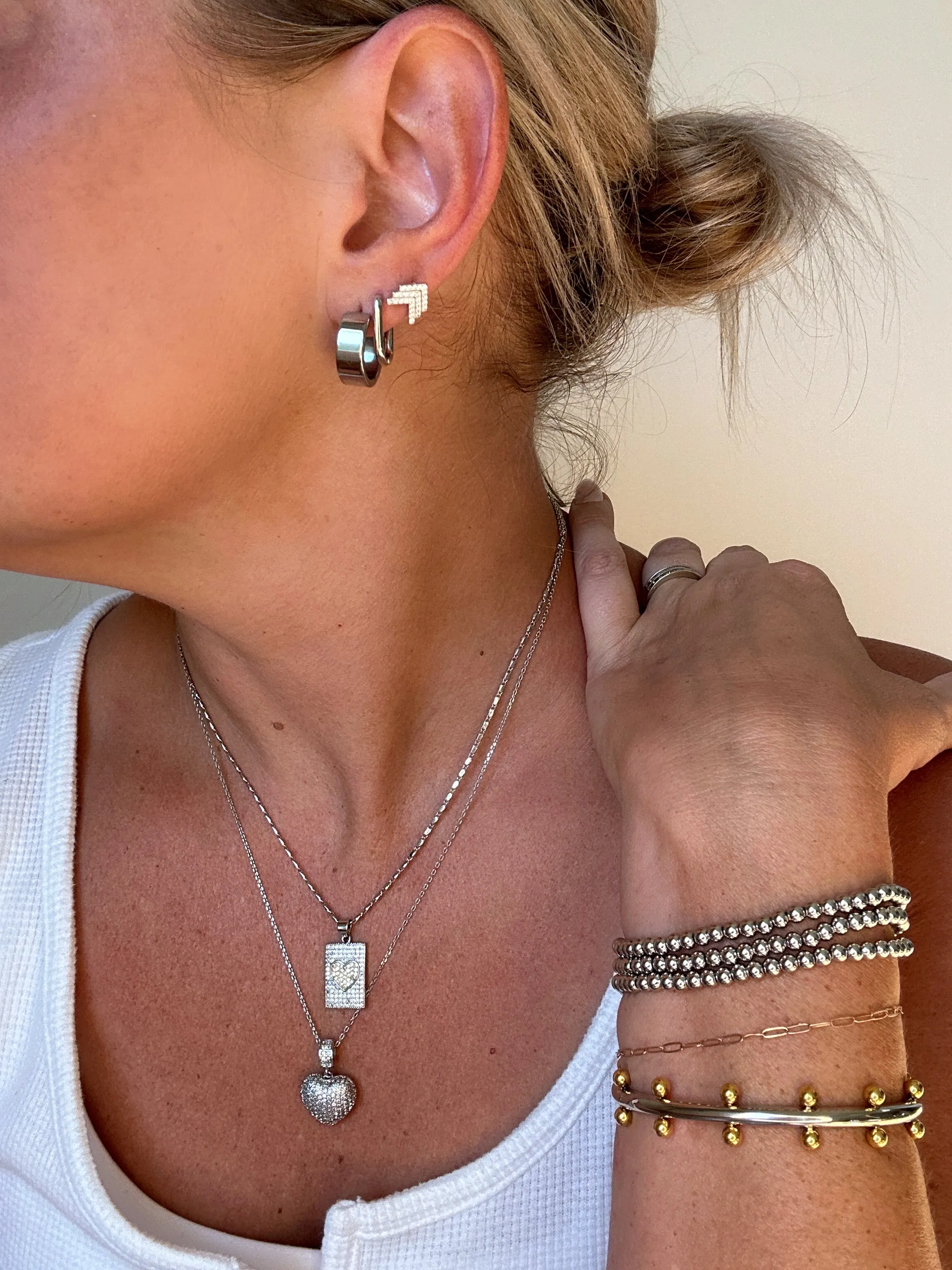 Triple Silver Stack Bracelets