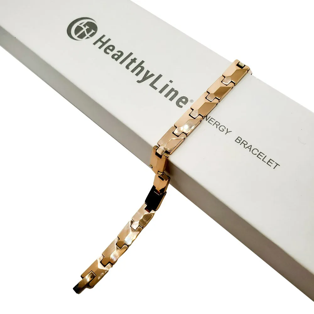 Tungsten Energy Bracelet 5-in-1. Rose Gold Color. Model BR-TNG-303