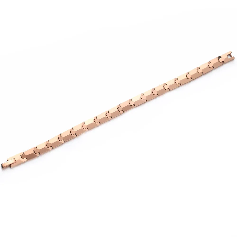 Tungsten Energy Bracelet 5-in-1. Rose Gold Color. Model BR-TNG-303