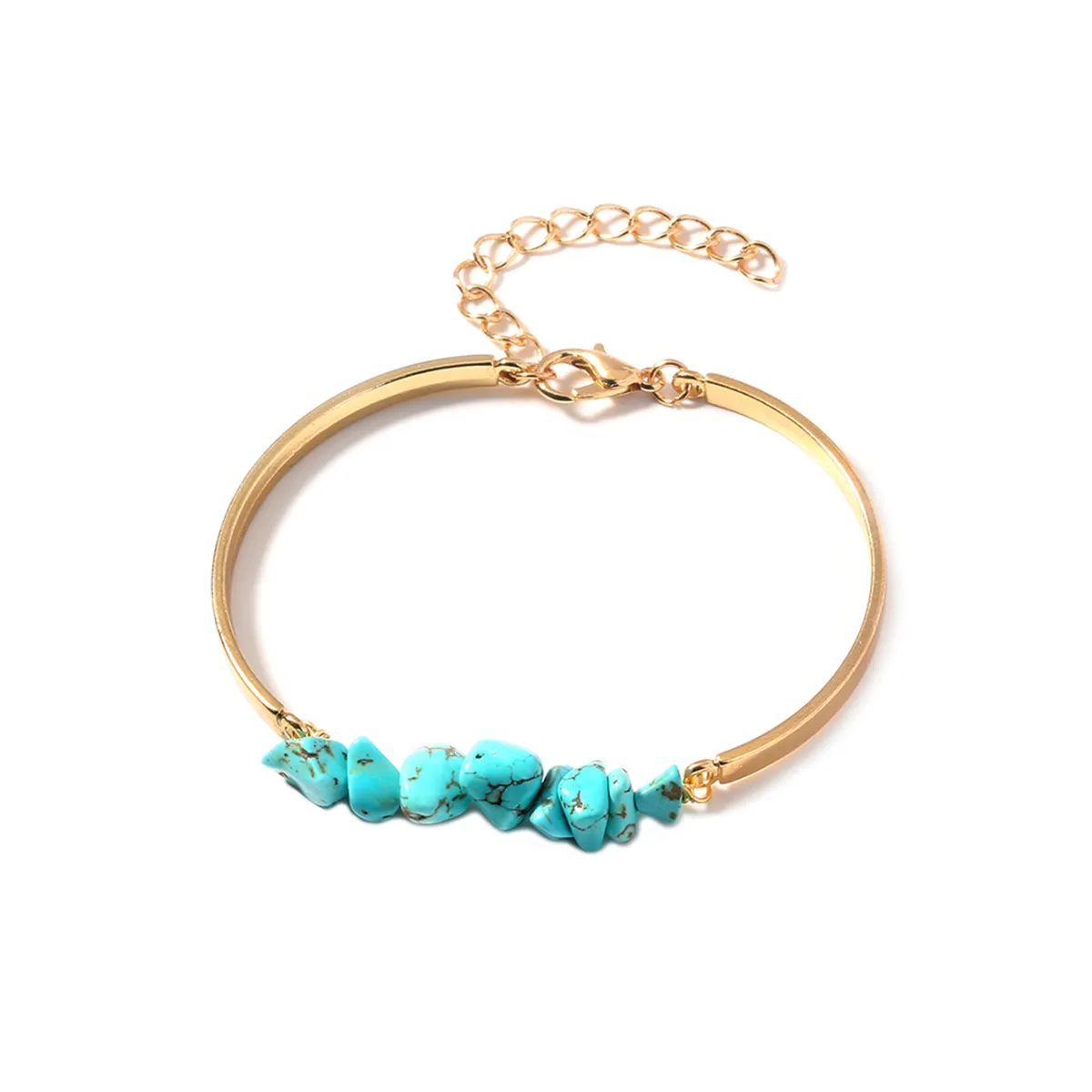 Turquoise & 18K Gold-Plated Bracelet