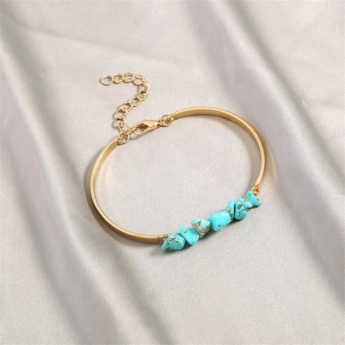 Turquoise & 18K Gold-Plated Bracelet