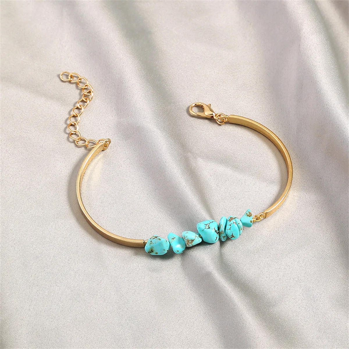 Turquoise & 18K Gold-Plated Bracelet