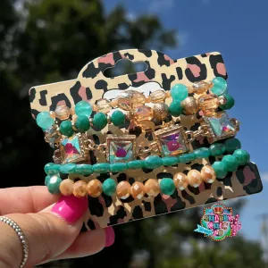 Turquoise and Colorado Topaz Bracelet Set