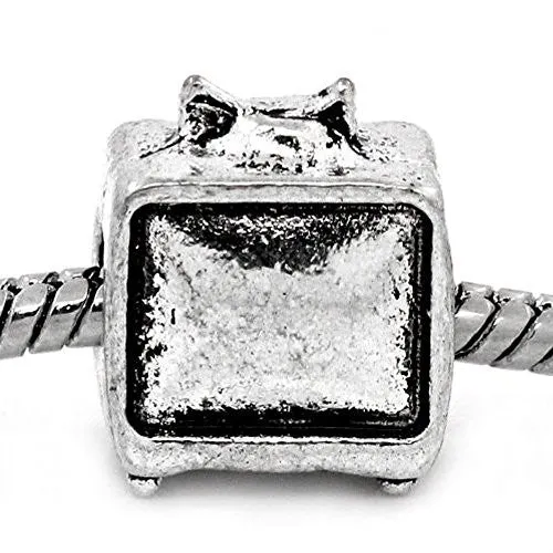 Tv Set Bead Spacer for Snake Chain Charm Bracelet