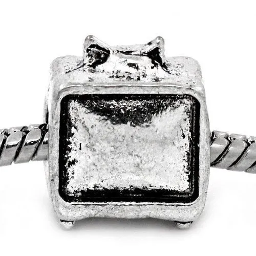 Tv Set Bead Spacer for Snake Chain Charm Bracelet