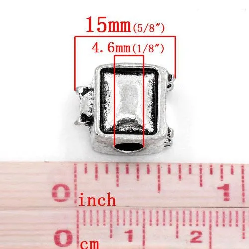 Tv Set Bead Spacer for Snake Chain Charm Bracelet