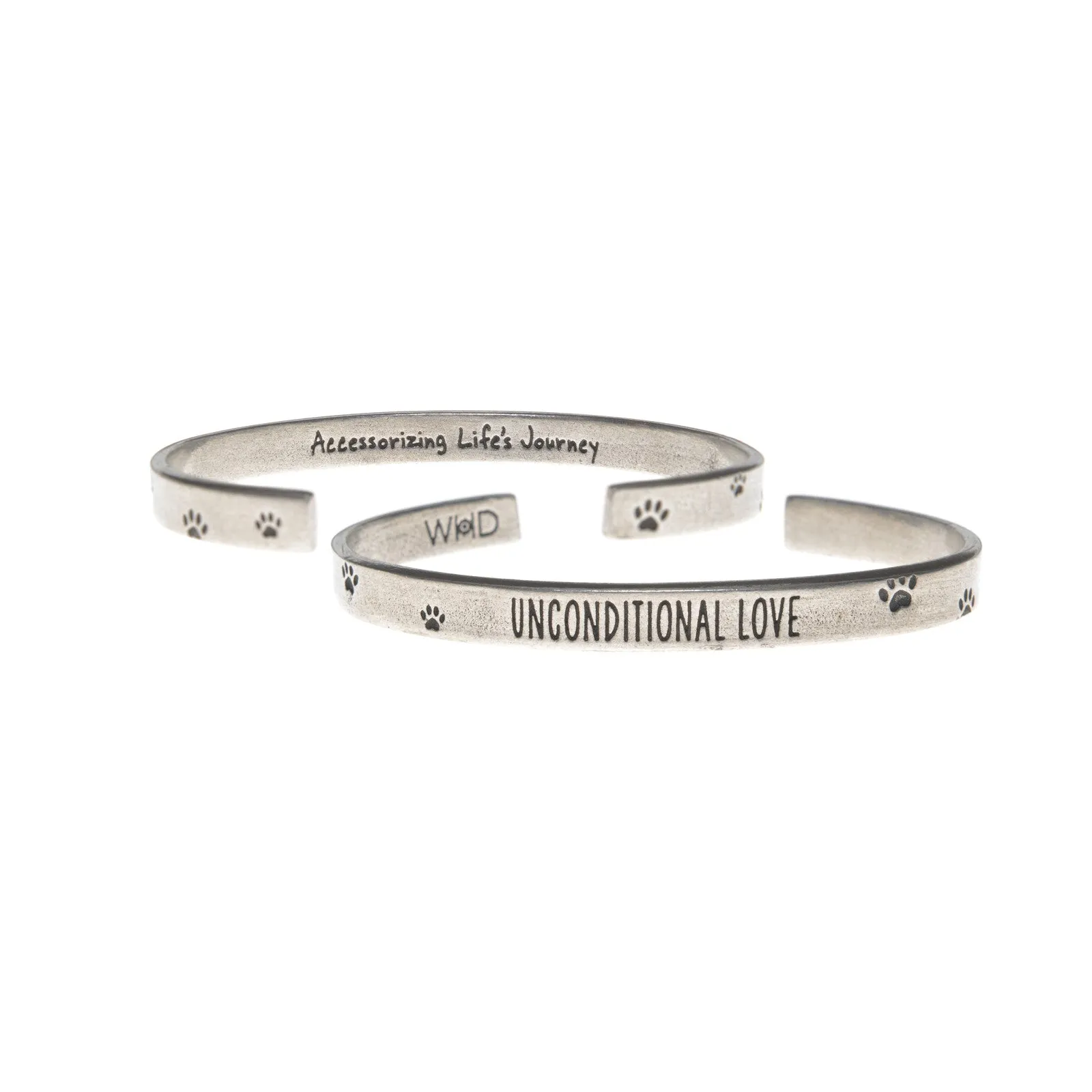 Unconditional Love Cuff Inspirational Jewelry Bracelet - Pet Sympathy or Memorial Gift