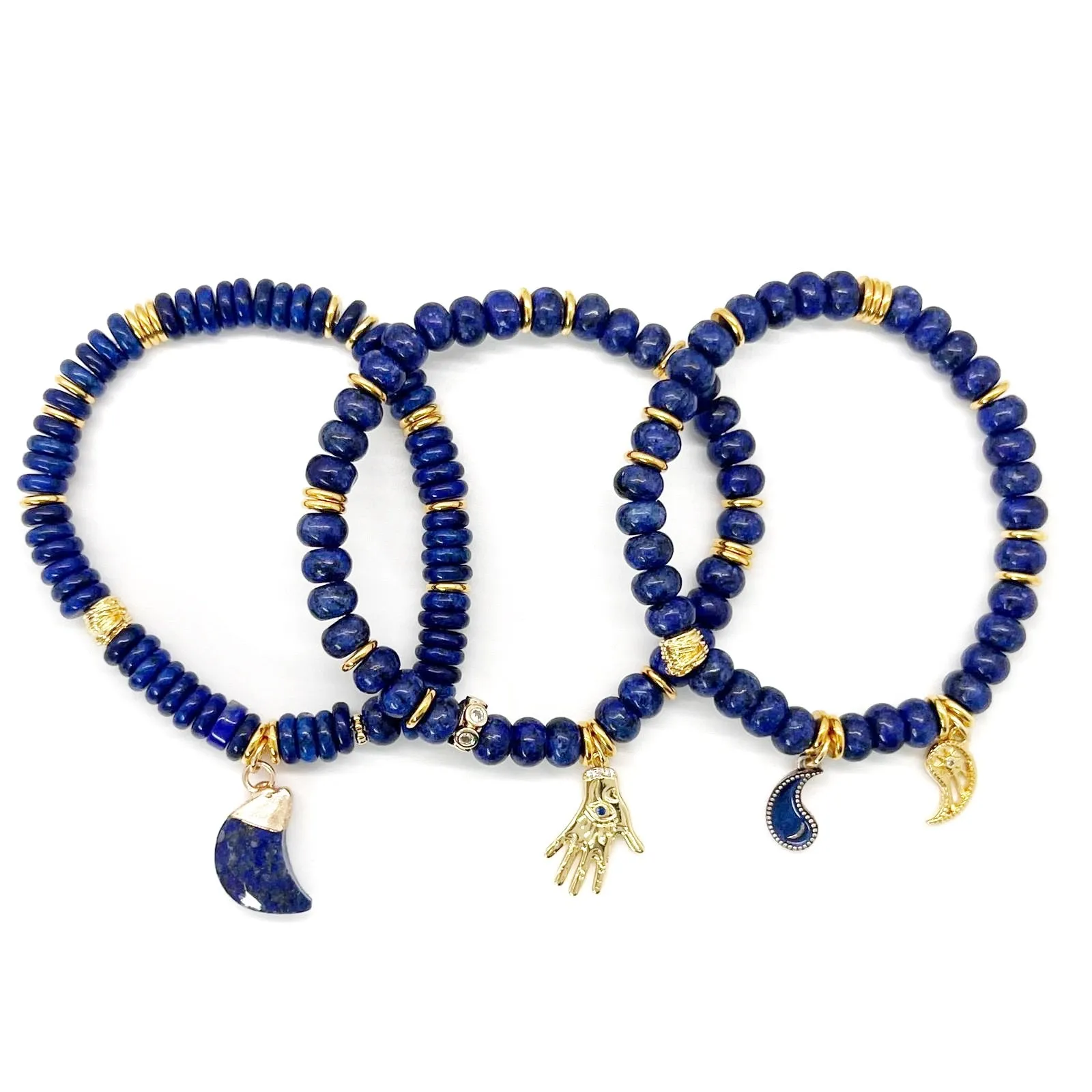 Vana Lapis Bracelets with Charms