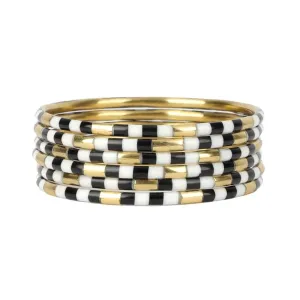 Veda Bangles - Set of 6 - Black