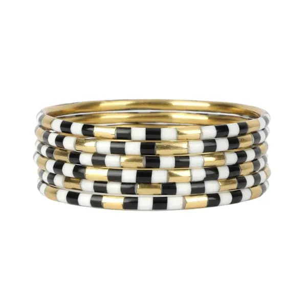 Veda Bangles - Set of 6 - Black