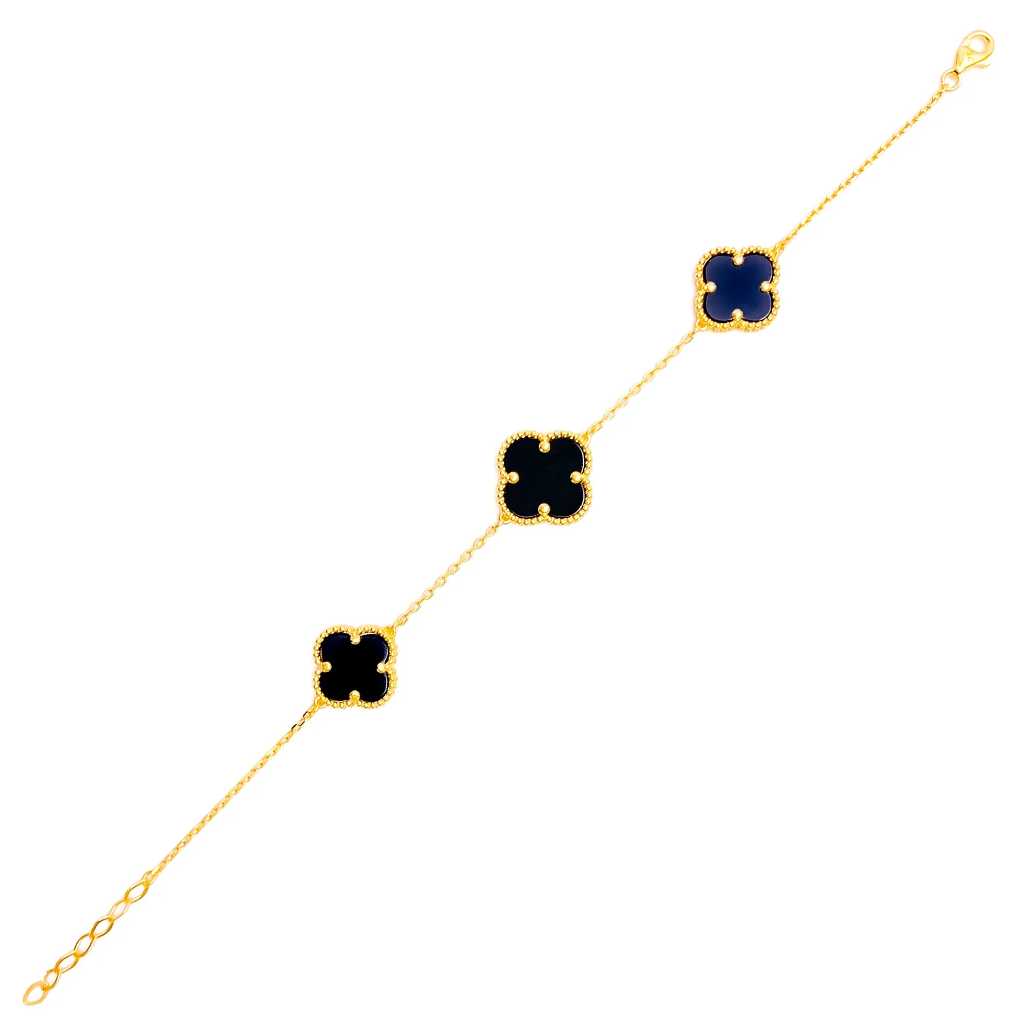 Versatile Lovely 21k Gold Clover Bracelet