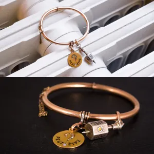 Victorian 15k Gold Sentimental Charm Bangle