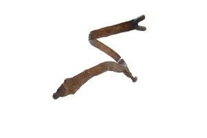 Vintage African Bronze Snake Arm Cuff with Rider