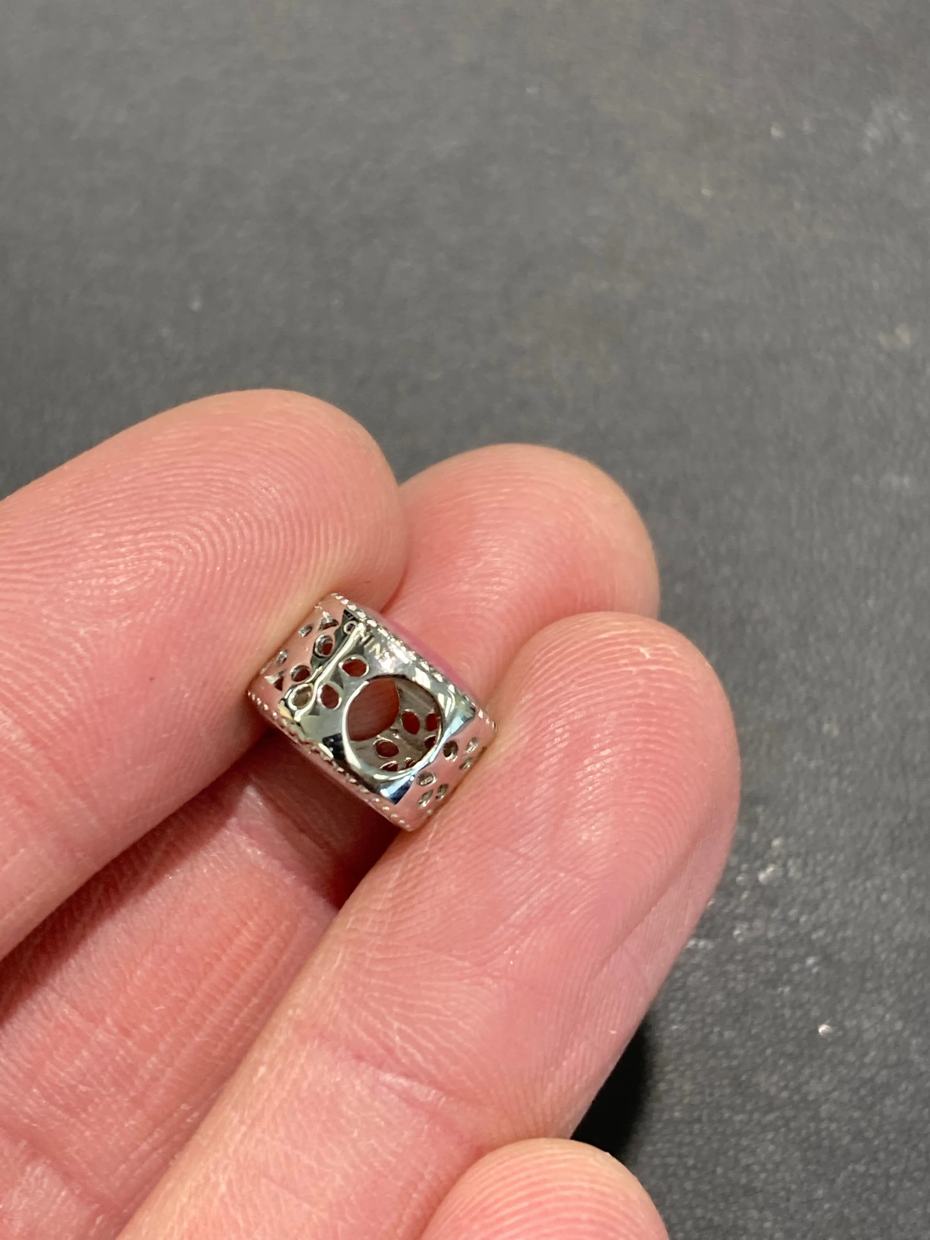 Waterlily Silver Bead
