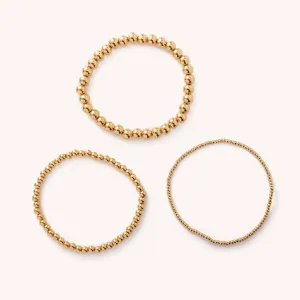 Waterproof Gold Ball Bracelets