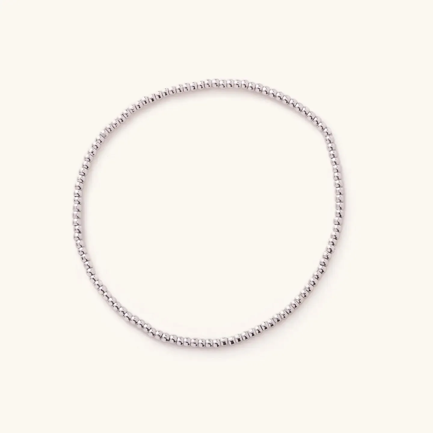 Waterproof Silver Ball Bracelets- Medium
