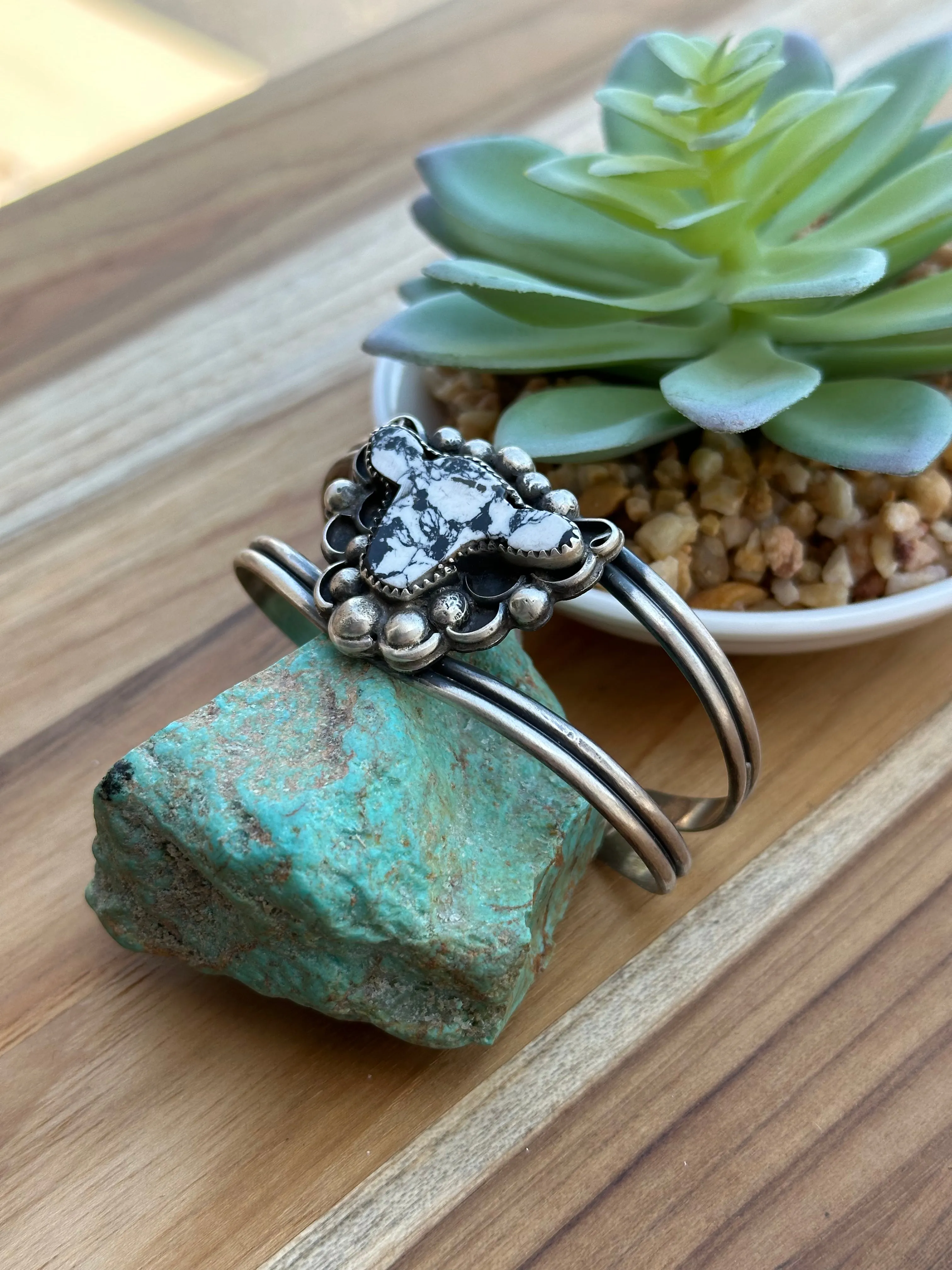White Buffalo Cow Bracelet
