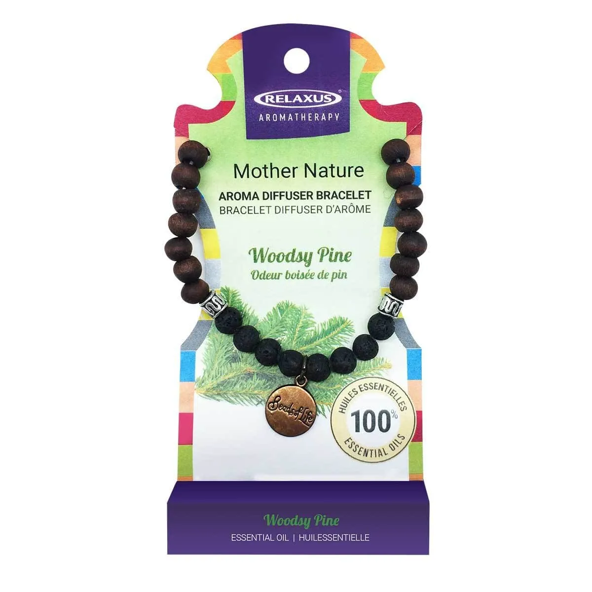 Wholesale Mother Nature Aroma Diffuser Bracelet Kit - Displayer of 24