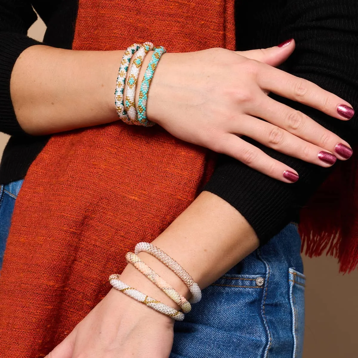 Winter Wizard | Himalayan Glass Bead Bracelet