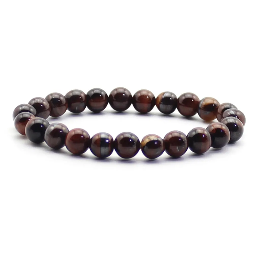 Women Men Natural Stone Quartz Bracelets Tiger Eye