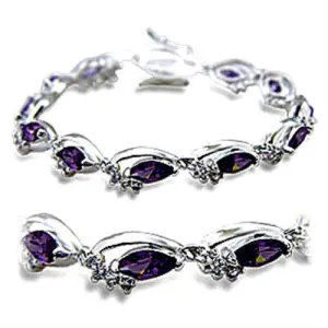 Women's Bracelets - 415701 - Rhodium Brass Bracelet with