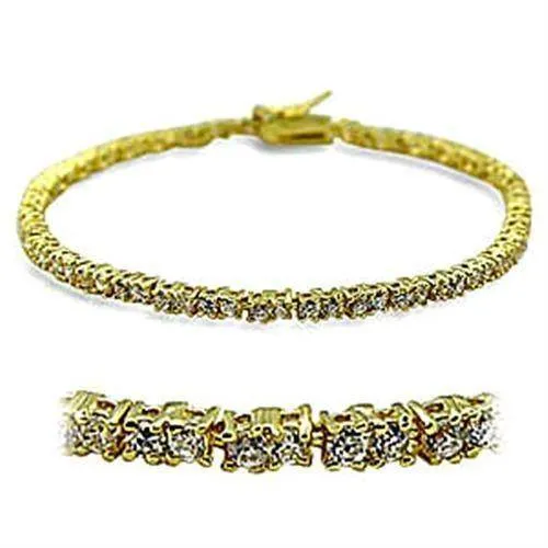 Women's Bracelets 415802 - Gold Brass Bracelet with AAA
