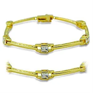 Women's Bracelets - 416004 - Gold Brass Bracelet with AAA