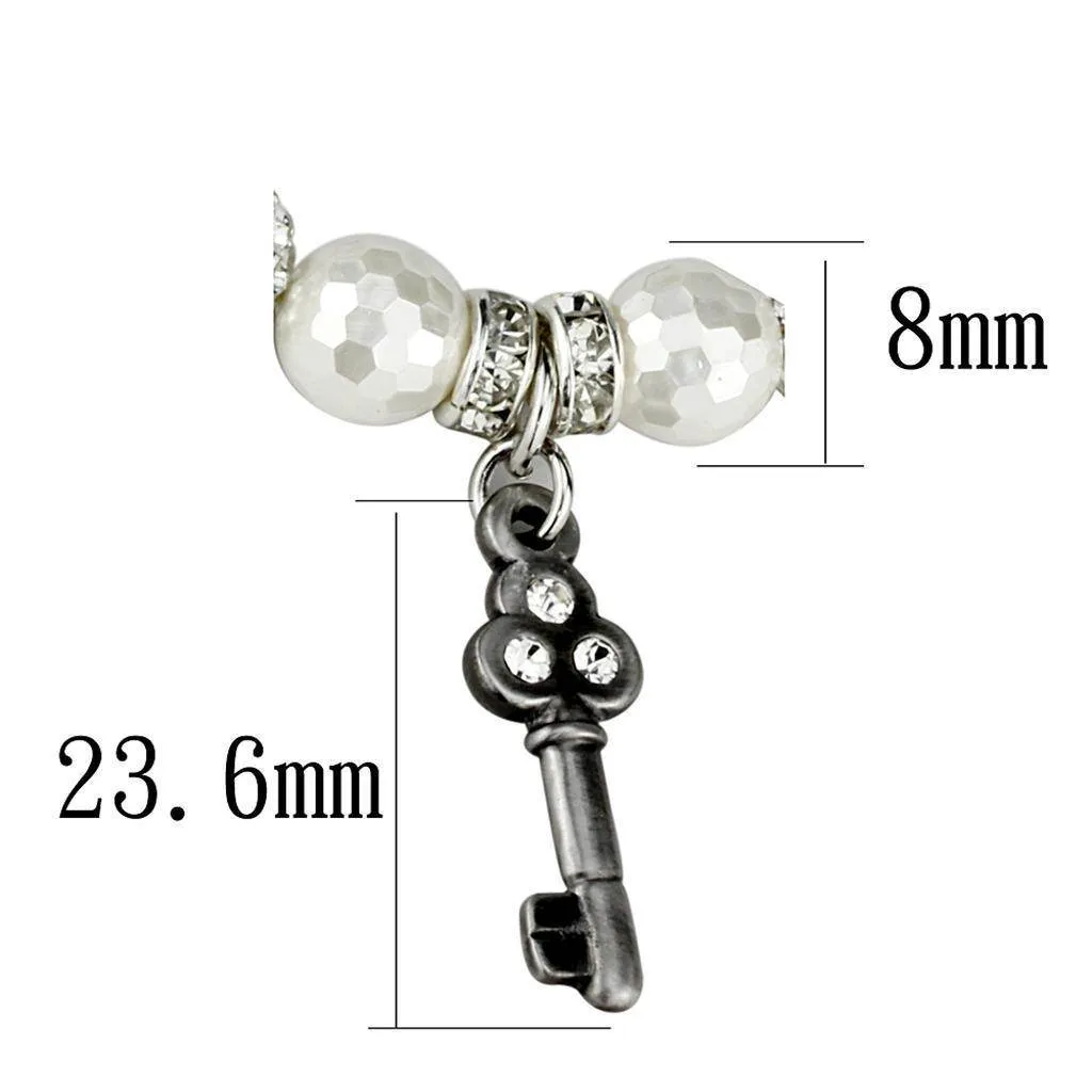 Women's Bracelets - LO3797 - Antique Silver Brass Bracelet