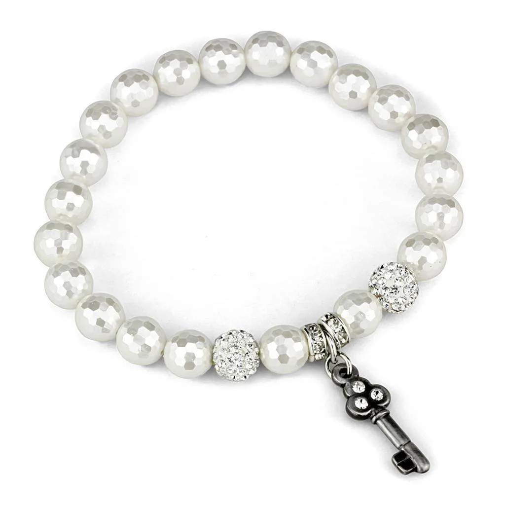 Women's Bracelets - LO3797 - Antique Silver Brass Bracelet
