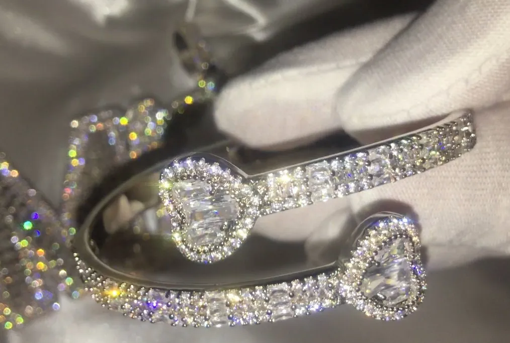 Womens Diamond Bracelet | Diamond Heart Bracelet | Diamond Bangle