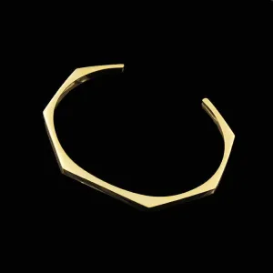 Women's Hexagon 4mm Width Customizable text with adjustable size Cuff Bracelet