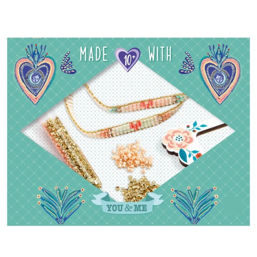 YOU AND ME MIYUKI AND HEARTS BEAD SET