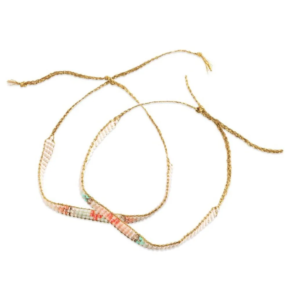 YOU AND ME MIYUKI AND HEARTS BEAD SET