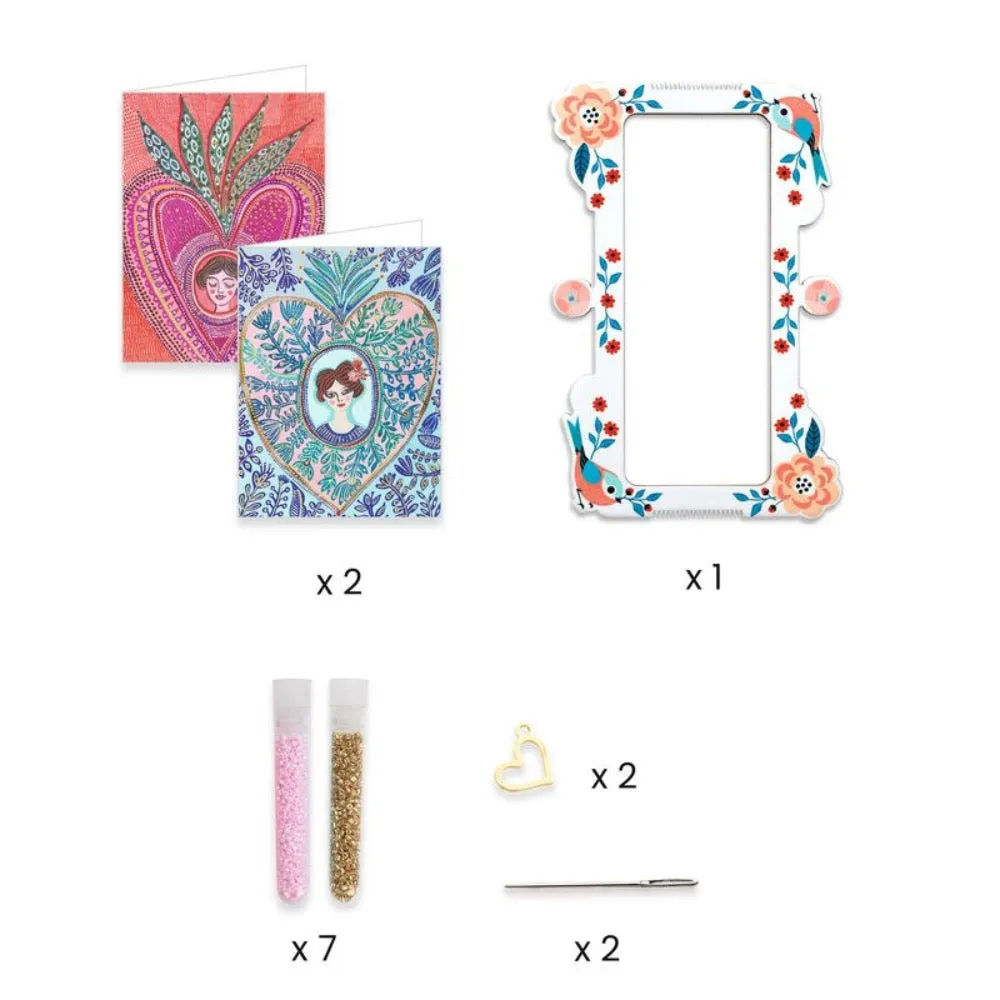 YOU AND ME MIYUKI AND HEARTS BEAD SET