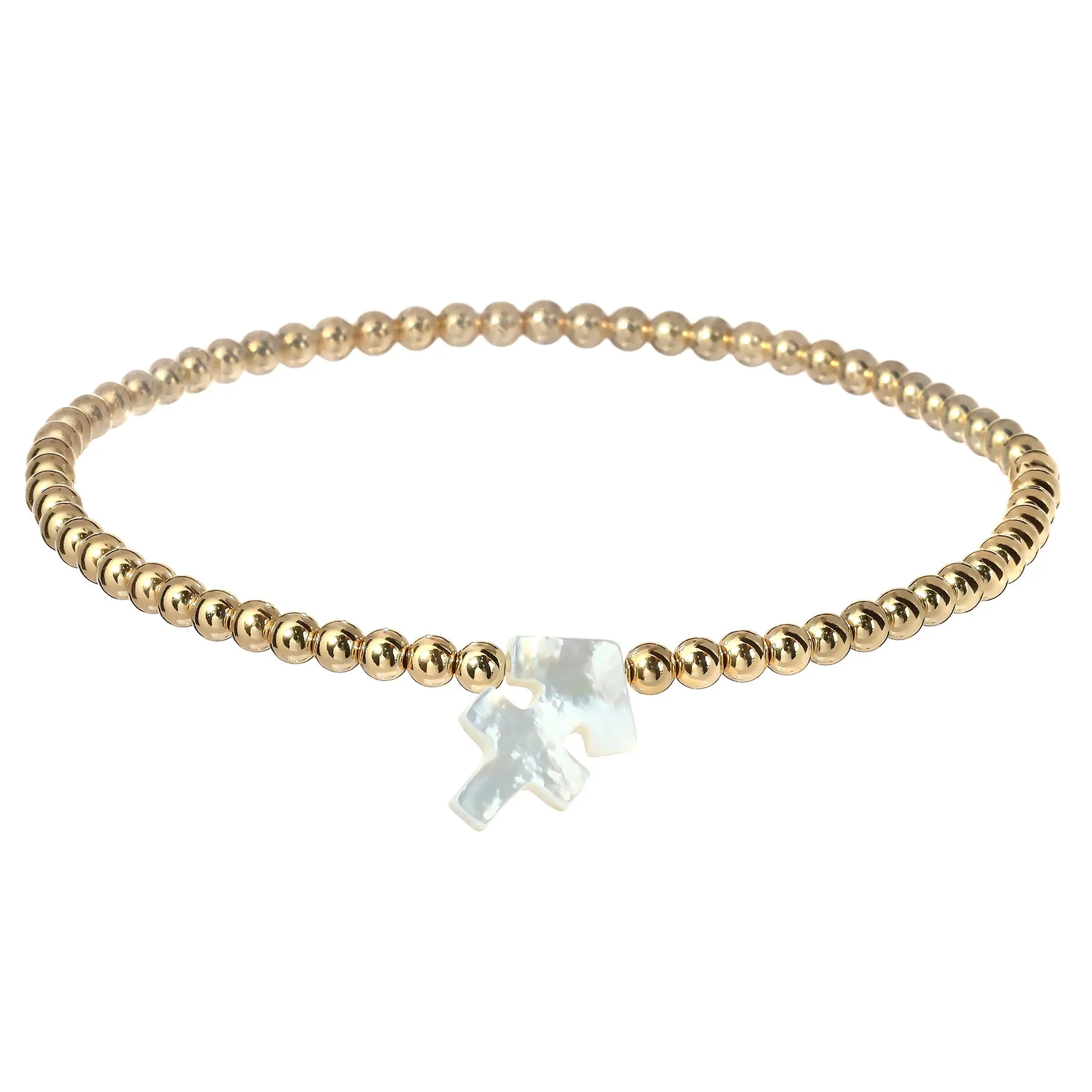 ZODIAC SIGN | Opal Charm and 14K Gold Filled Beads Bracelet
